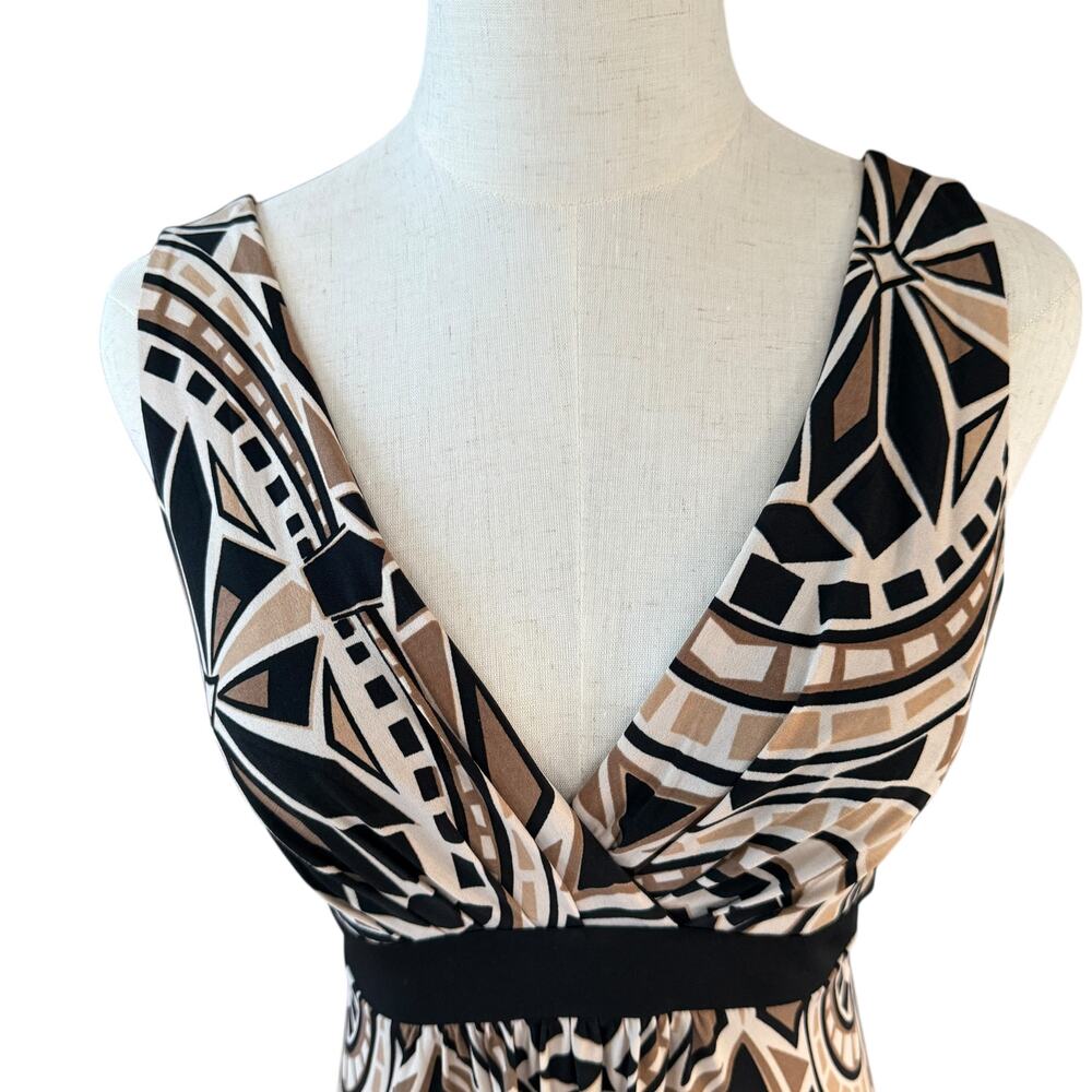 Babydoll Dress Y2K Inspired A Byer Empire Waist Stretch Geometric Sleeveless M - Picture 4 of 11
